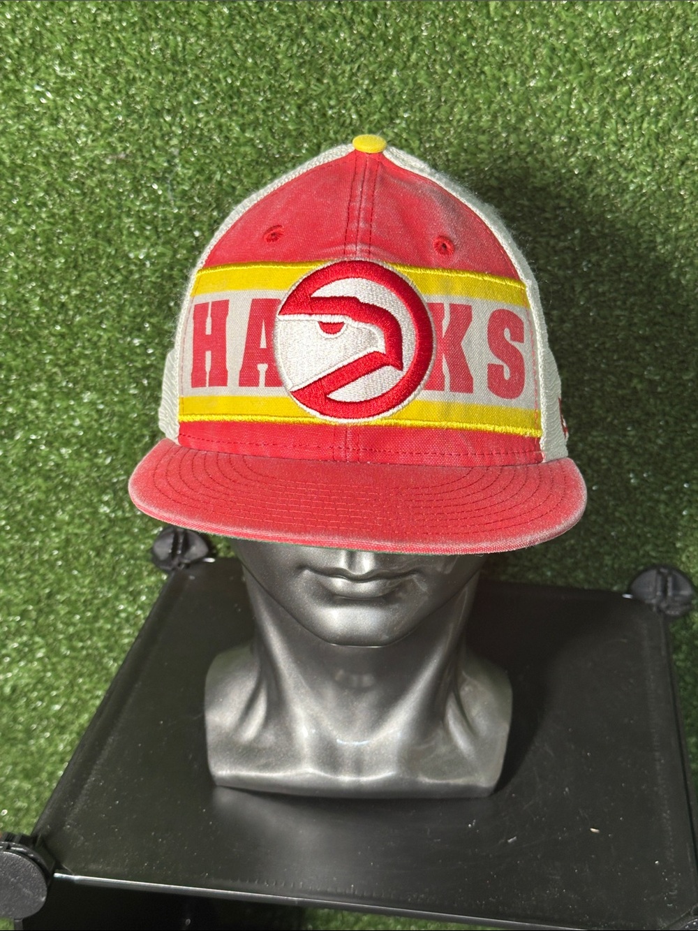NBA Atlanta Hawks Adjustable Baseball Cap - Red and Yellow